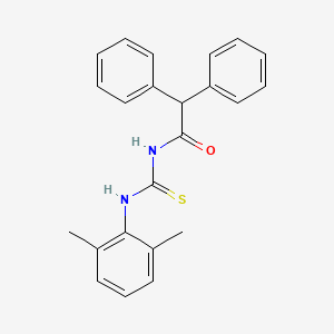 molecular formula C23H22N2OS B3712133 N-{[(2,6-dimethylphenyl)amino]carbonothioyl}-2,2-diphenylacetamide 