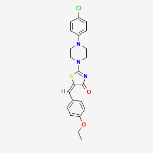 molecular formula C22H22ClN3O2S B3712139 2-[4-(4-chlorophenyl)-1-piperazinyl]-5-(4-ethoxybenzylidene)-1,3-thiazol-4(5H)-one 