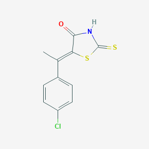 molecular formula C11H8ClNOS2 B371214 5-[1-(4-Chlorophenyl)ethylidene]-2-thioxo-1,3-thiazolidin-4-one 