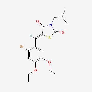 5-(2-bromo-4,5-diethoxybenzylidene)-3-isobutyl-1,3-thiazolidine-2,4-dione