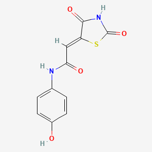 2-(2,4-dioxo(1,3-thiazolidin-5-ylidene))-N-(4-hydroxyphenyl)acetamide