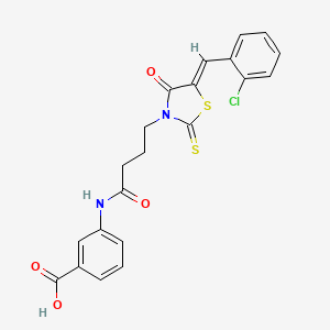 3-({4-[5-(2-chlorobenzylidene)-4-oxo-2-thioxo-1,3-thiazolidin-3-yl]butanoyl}amino)benzoic acid