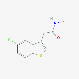 molecular formula C11H10ClNOS B371218 2-(5-chloro-1-benzothien-3-yl)-N-methylacetamide 