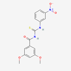 3,5-dimethoxy-N-[(3-nitrophenyl)carbamothioyl]benzamide