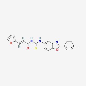 (2E)-3-(furan-2-yl)-N-{[2-(4-methylphenyl)-1,3-benzoxazol-5-yl]carbamothioyl}prop-2-enamide