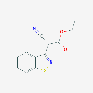 molecular formula C12H10N2O2S B371221 Ethyl 1,2-benzisothiazol-3-yl(cyano)acetate 