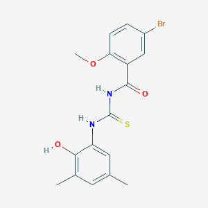 molecular formula C17H17BrN2O3S B3712212 5-bromo-N-{[(2-hydroxy-3,5-dimethylphenyl)amino]carbonothioyl}-2-methoxybenzamide 