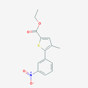 molecular formula C14H13NO4S B371223 Ethyl 4-methyl-5-(3-nitrophenyl)thiophene-2-carboxylate CAS No. 62403-98-9