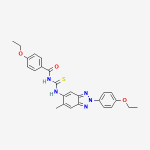 4-ethoxy-N-{[2-(4-ethoxyphenyl)-6-methyl-2H-benzotriazol-5-yl]carbamothioyl}benzamide