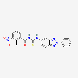 2-methyl-3-nitro-N-{[(2-phenyl-2H-1,2,3-benzotriazol-5-yl)amino]carbonothioyl}benzamide