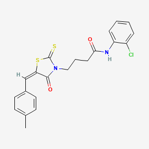 N-(2-chlorophenyl)-4-[5-(4-methylbenzylidene)-4-oxo-2-thioxo-1,3-thiazolidin-3-yl]butanamide