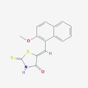 molecular formula C15H11NO2S2 B371226 5-(2-Methoxy-naphthalen-1-ylmethylene)-2-thioxo-thiazolidin-4-one 