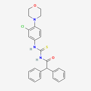 N-{[3-chloro-4-(morpholin-4-yl)phenyl]carbamothioyl}-2,2-diphenylacetamide