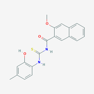 N-[(2-hydroxy-4-methylphenyl)carbamothioyl]-3-methoxynaphthalene-2-carboxamide