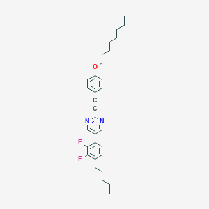 molecular formula C31H36F2N2O B371229 5-(2,3-Difluoro-4-pentylphenyl)-2-{[4-(octyloxy)phenyl]ethynyl}pyrimidine 