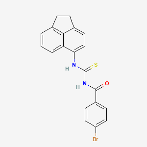 molecular formula C20H15BrN2OS B3712292 4-bromo-N-(1,2-dihydroacenaphthylen-5-ylcarbamothioyl)benzamide 