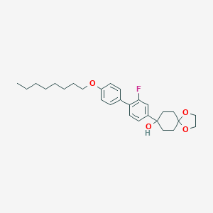 molecular formula C28H37FO4 B371230 8-[2-Fluoro-4'-(octyloxy)[1,1'-biphenyl]-4-yl]-1,4-dioxaspiro[4.5]decan-8-ol 