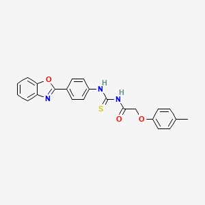 molecular formula C23H19N3O3S B3712308 N-[[4-(1,3-benzoxazol-2-yl)phenyl]carbamothioyl]-2-(4-methylphenoxy)acetamide 