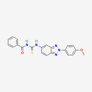 N-({[2-(4-methoxyphenyl)-2H-1,2,3-benzotriazol-5-yl]amino}carbonothioyl)benzamide