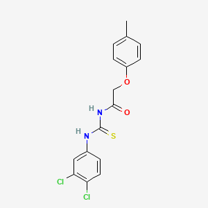 molecular formula C16H14Cl2N2O2S B3712323 N-{[(3,4-dichlorophenyl)amino]carbonothioyl}-2-(4-methylphenoxy)acetamide 