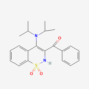 molecular formula C21H24N2O3S B3712324 [4-(diisopropylamino)-1,1-dioxido-2H-1,2-benzothiazin-3-yl](phenyl)methanone 