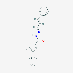 molecular formula C21H18N2OS B371233 5-methyl-4-phenyl-N'-(3-phenyl-2-propenylidene)-2-thiophenecarbohydrazide 