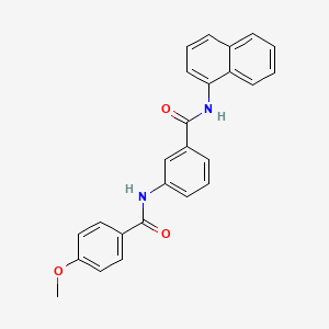 3-[(4-methoxybenzoyl)amino]-N-1-naphthylbenzamide