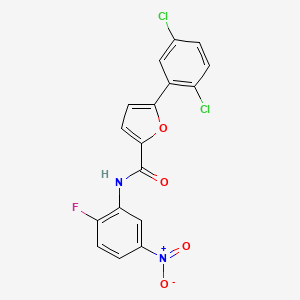 molecular formula C17H9Cl2FN2O4 B3712336 5-(2,5-dichlorophenyl)-N-(2-fluoro-5-nitrophenyl)furan-2-carboxamide 