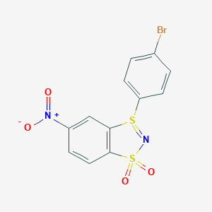 molecular formula C12H7BrN2O4S2 B371234 1-(4-Bromophenyl)-6-nitro-1lambda~4~,3,2-benzodithiazole 3,3-dioxide 