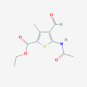 Ethyl 5-(acetylamino)-4-formyl-3-methylthiophene-2-carboxylate