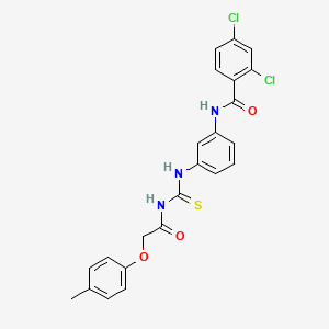 molecular formula C23H19Cl2N3O3S B3712364 2,4-DICHLORO-N-[3-({[2-(4-METHYLPHENOXY)ACETAMIDO]METHANETHIOYL}AMINO)PHENYL]BENZAMIDE 