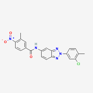 N-[2-(3-chloro-4-methylphenyl)-2H-benzotriazol-5-yl]-3-methyl-4-nitrobenzamide