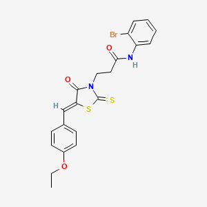 N-(2-bromophenyl)-3-[5-(4-ethoxybenzylidene)-4-oxo-2-thioxo-1,3-thiazolidin-3-yl]propanamide