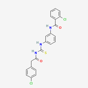 2-chloro-N-[3-({[(4-chlorophenyl)acetyl]carbamothioyl}amino)phenyl]benzamide