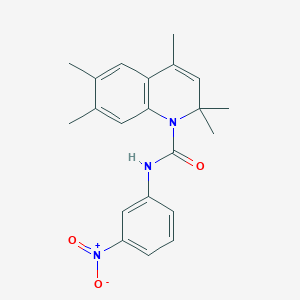 molecular formula C21H23N3O3 B3712406 2,2,4,6,7-pentamethyl-N-(3-nitrophenyl)-1,2-dihydroquinoline-1-carboxamide 