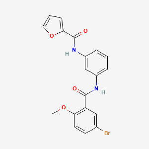 N-[3-(5-BROMO-2-METHOXYBENZAMIDO)PHENYL]FURAN-2-CARBOXAMIDE