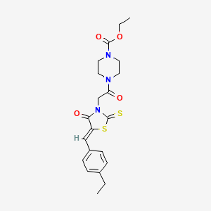 ETHYL 4-{2-[(5Z)-5-[(4-ETHYLPHENYL)METHYLIDENE]-4-OXO-2-SULFANYLIDENE-1,3-THIAZOLIDIN-3-YL]ACETYL}PIPERAZINE-1-CARBOXYLATE