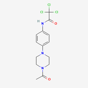 N-[4-(4-acetylpiperazin-1-yl)phenyl]-2,2,2-trichloroacetamide