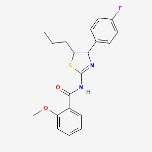 molecular formula C20H19FN2O2S B3712518 N-[4-(4-fluorophenyl)-5-propyl-1,3-thiazol-2-yl]-2-methoxybenzamide 