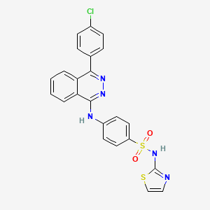 molecular formula C23H16ClN5O2S2 B3712526 4-{[4-(4-chlorophenyl)phthalazin-1-yl]amino}-N-(1,3-thiazol-2-yl)benzenesulfonamide 