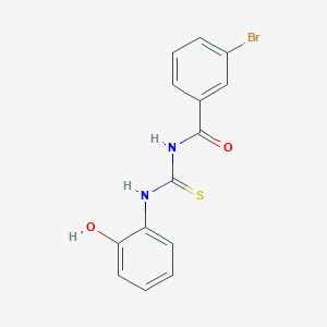 molecular formula C14H11BrN2O2S B3712560 3-bromo-N-[(2-hydroxyphenyl)carbamothioyl]benzamide 