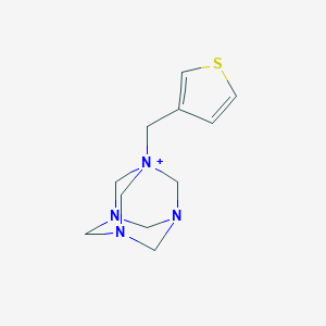 1-(3-Thienylmethyl)-3,5,7-triaza-1-azoniatricyclo[3.3.1.1~3,7~]decane