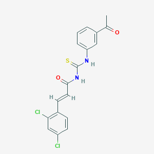 (2E)-N-[(3-acetylphenyl)carbamothioyl]-3-(2,4-dichlorophenyl)prop-2-enamide