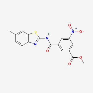 Methyl 3-[(6-methyl-1,3-benzothiazol-2-yl)carbamoyl]-5-nitrobenzoate