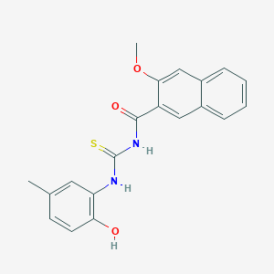 N-{[(2-hydroxy-5-methylphenyl)amino]carbonothioyl}-3-methoxy-2-naphthamide