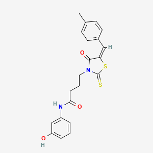 N-(3-hydroxyphenyl)-4-[5-(4-methylbenzylidene)-4-oxo-2-thioxo-1,3-thiazolidin-3-yl]butanamide