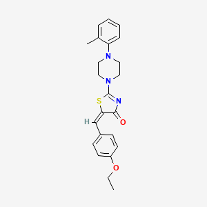 molecular formula C23H25N3O2S B3712613 (5E)-5-(4-ethoxybenzylidene)-2-[4-(2-methylphenyl)piperazin-1-yl]-1,3-thiazol-4(5H)-one 