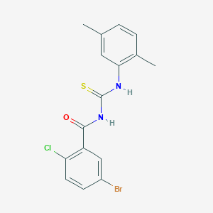 molecular formula C16H14BrClN2OS B3712622 5-bromo-2-chloro-N-{[(2,5-dimethylphenyl)amino]carbonothioyl}benzamide 