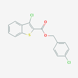 molecular formula C16H10Cl2O2S B371264 4-Chlorobenzyl 3-chloro-1-benzothiophene-2-carboxylate 