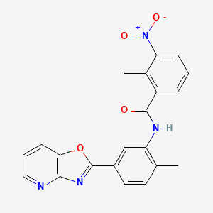 2-methyl-N-[2-methyl-5-([1,3]oxazolo[4,5-b]pyridin-2-yl)phenyl]-3-nitrobenzamide